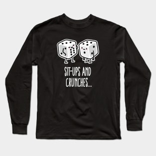 Sit-ups Crunches gym dices Six pack abs fitness Long Sleeve T-Shirt